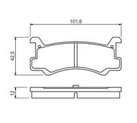 Brake pads 0 986 460 080 BOSCH for MAZDA DAIHATSU