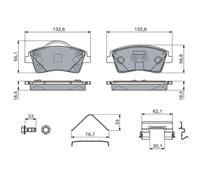 BOSCH 0 986 460 141 Brake pad set