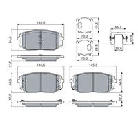 Brake pads 0 986 460 164 BOSCH for HYUNDAI KIA