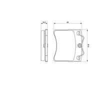 Brake pads 0 986 460 954 BOSCH for VW TRANSPORTER / CARAVELLE Mk IV Bus