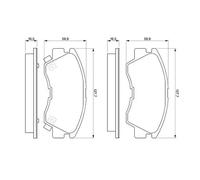 Brake pads 0 986 460 978 BOSCH for MITSUBISHI PAJERO/SHOGUN Mk II Canvas Top