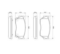 Brake pads 0 986 460 997 BOSCH for NISSAN SUNNY III SUNNY III Liftback 100NX