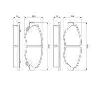 Brake pads 0 986 461 124 BOSCH for HONDA ACCORD Mk IV ACCORD Mk IV Coupe