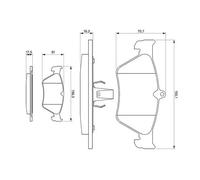 Brake Pads Set fits VAUXHALL OMEGA B 2.0 Front 94 to 99 Bosch 1605855 4467049