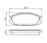 Brake pads 0 986 461 133 BOSCH for NISSAN PATROL GR