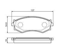 Brake pads 0 986 461 139 BOSCH for NISSAN MAXIMA III 200SX QX IV