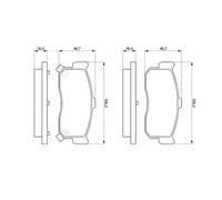 BOSCH 0 986 461 144 Brake pad set