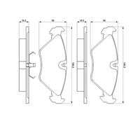 Brake pads 0 986 461 766 BOSCH for SAAB 9000 Hatchback 9000