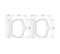 Brake pads 0 986 463 641 BOSCH for FORD TRANSIT Bus TRANSIT Van