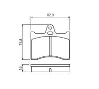 Brake pads 0 986 463 890 BOSCH for CITROËN CX CX II CX Break CX Mk II Break