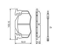 Brake pads 0 986 466 346 BOSCH for RENAULT SUPER 5 EXTRA Van TWINGO I CLIO I