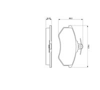Brake pads 0 986 466 698 BOSCH for AUDI 80 B2 Saloon 80 B3 Saloon COUPE B2 90 B2