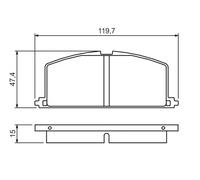 Brake pads 0 986 468 701 BOSCH for TOYOTA STARLET COROLLA Liftback COROLLA MR2 I