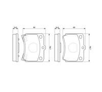 BOSCH 0 986 493 550 Brake pad set