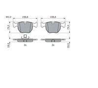 Brake pads 0 986 494 028 BOSCH for BMW 7 5 5 Touring X5