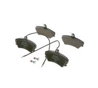 BOSCH Brake pad set 0 986 494 056 Low-Metallic with integrated wear sensor with anti-squeak plate, with bolts/screws with accessories