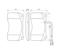 Brake pads 0 986 494 067 BOSCH for ALFA ROMEO 156 156 Sportwagon 147 GT