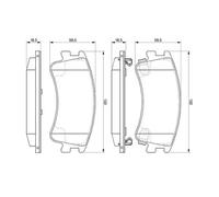 Brake pads 0 986 494 079 BOSCH for MAZDA 6 Hatchback 6 Saloon 6 Station Wagon