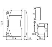 Brake pads 0 986 494 131 BOSCH for ALFA ROMEO MASERATI