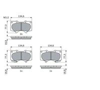 Brake pads 0 986 494 153 BOSCH for TOYOTA MITSUBISHI