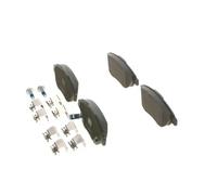 Bosch BP1068 - Brake Pads Car Front Axle - Bosch Quality - Reduced Noise and Dust - ECE-R90 Certified - Copper-Free - 1 Set of 4 Pads - With Accessories