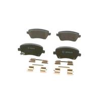Bosch BP1071 - Brake Pads Car Front Axle - Bosch Quality - Reduced Noise and Dust - ECE-R90 Certified - Copper-Free - 1 Set of 4 Pads - With Accessories