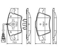 BOSCH 0986494164 Disc Brake Brake Pad Set Front Braking Fits VW Touareg