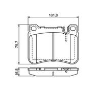 BOSCH 0 986 494 166 Brake pad set