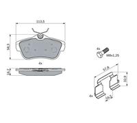 Brake pads 0 986 494 192 BOSCH for FIAT PEUGEOT CITROËN