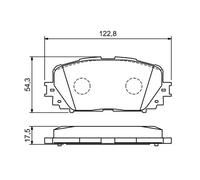 Brake pads 0 986 494 196 BOSCH for TOYOTA YARIS/VITZ YARIS Hatchback Van