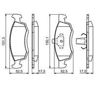 Brake pads 0 986 494 197 BOSCH for DACIA RENAULT