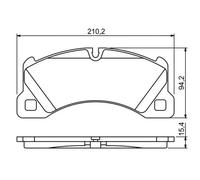 Autostar Germany Ceramic Brake Pads 7L0698151N for Porsche Cayenne & VW Touareg