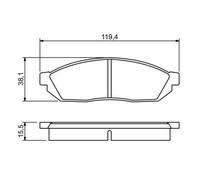 Brake pads 0 986 494 208 BOSCH