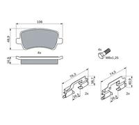 Brake pads 0 986 494 213 BOSCH for FORD VOLVO LAND ROVER