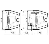 Brake pads 0 986 494 216 BOSCH for AUDI VW