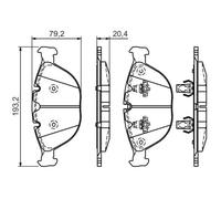 Brake pads 0 986 494 217 BOSCH for BMW X5