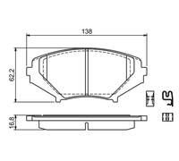Brake pads 0 986 494 220 BOSCH for MAZDA RX-8