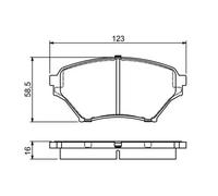 Brake pads 0 986 494 225 BOSCH for MAZDA MX-5 Mk II