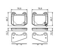 Brake pads 0 986 494 229 BOSCH for MITSUBISHI SUBARU NISSAN