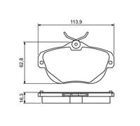 Brake pads 0 986 494 243 BOSCH for CITROËN C6