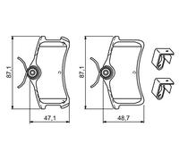 Bosch BP1186 - Brake Pads Car Rear Axle - Bosch Quality - Reduced Noise and Dust - ECE-R90 Certified - Copper-Free - 1 Set of 4 Pads