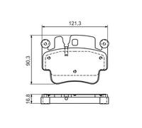 Brake pads 0 986 494 281 BOSCH for PORSCHE 911 911 Convertible BOXSTER 911 Targa