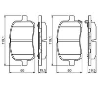 Brake pads 0 986 494 306 BOSCH for OPEL GT Convertible