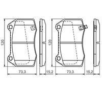 Brake pads 0 986 494 310 BOSCH for SUBARU NISSAN