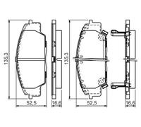 Brake pads 0 986 494 311 BOSCH for HONDA S2000 CIVIC VII Hatchback