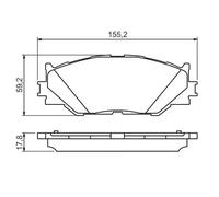 Brake pads 0 986 494 316 BOSCH for LEXUS IS II IS C IS III