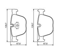 Brake pads 0 986 494 325 BOSCH for ALPINA BMW