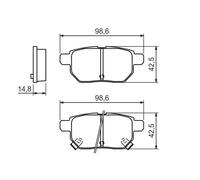 Brake pads 0 986 494 328 BOSCH for TOYOTA LEXUS