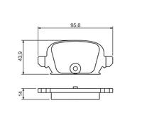 Brake pads 0 986 494 340 BOSCH for OPEL TIGRA TwinTop