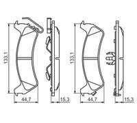 Brake pads 0 986 494 348 BOSCH for JEEP GRAND CHEROKEE